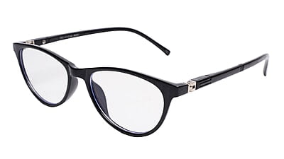 Soigné Female Cat Eye Spectacle Frames.Black-Large