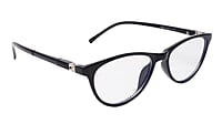 Soigné Female Cat Eye Spectacle Frames.Black-Large