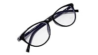 Soigné Female Cat Eye Spectacle Frames.Black-Large