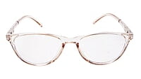 Soigné Female Cat Eye Spectacle Frames.See Through Brown-Large