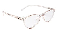 Soigné Female Cat Eye Spectacle Frames.See Through Brown-Large