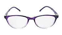Soigné Female Cat Eye Spectacle Frames.Purple&Transparent-Large Soigné Female Cat Eye Spectacle Frames.Purple&Transparent-Large