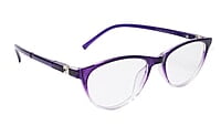 Soigné Female Cat Eye Spectacle Frames.Purple&Transparent-Large Soigné Female Cat Eye Spectacle Frames.Purple&Transparent-Large