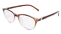 Soigné Female Cat Eye Spectacle Frames.Brown&Transparent-Large