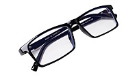 Soigné Unisex Rectangular Spectacle Frame.Glossy Black-Large