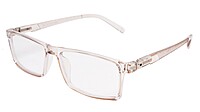Soigné Unisex Rectangular Spectacle Frame.See Through Brown-Large Soigné Unisex Rectangular Spectacle Frame.See Through Brown-Large