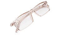 Soigné Unisex Rectangular Spectacle Frame.See Through Brown-Large Soigné Unisex Rectangular Spectacle Frame.See Through Brown-Large