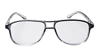 Soigné Unisex Aviator Spectacle Frame.Black&Transparent-Large