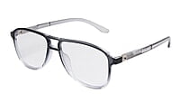 Soigné Unisex Aviator Spectacle Frame.Black&Transparent-Large