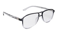 Soigné Unisex Aviator Spectacle Frame.Black&Transparent-Large