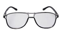 Soigné Unisex Aviator Spectacle Frame.See Through Gray-Large