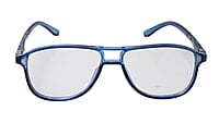 Soigné Unisex Aviator Spectacle Frame.Blue-Large