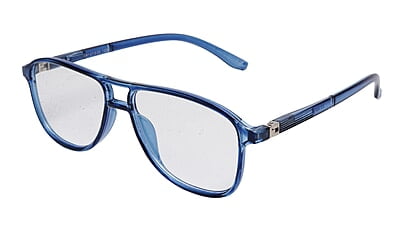 Soigné Unisex Aviator Spectacle Frame.Blue-Large