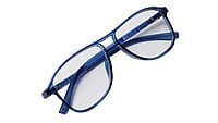 Soigné Unisex Aviator Spectacle Frame.Blue-Large
