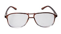 Soigné Unisex Aviator Spectacle Frame.Brown&Transparent-Large