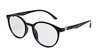 Soigné Unisex Medium Round Spectacle Frame.Glossy Black