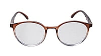 Soigné Unisex Medium Round Spectacle Frame.Brown&Transparent