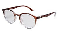 Soigné Unisex Medium Round Spectacle Frame.Brown&Transparent
