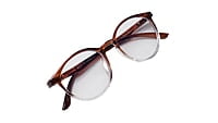 Soigné Unisex Medium Round Spectacle Frame.Brown&Transparent