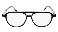 Soigné Unisex Large Square Spectacle Frame.Glossy Black Color Frame