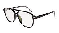Soigné Unisex Large Square Spectacle Frame.Glossy Black Color Frame