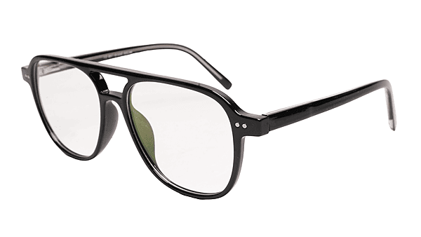 Soigné Unisex Large Square Spectacle Frame.Glossy Black Color Frame