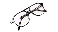 Soigné Unisex Large Square Spectacle Frame.Glossy Black Color Frame