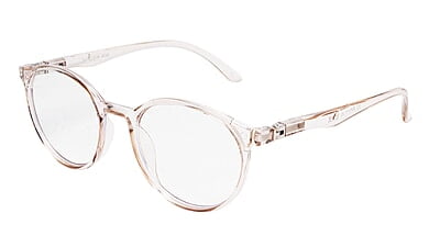 Soigné Unisex Medium Round Spectacle Frame.See Through Brown Rim Soigné Unisex Medium Round Spectacle Frame.See Through Brown Rim