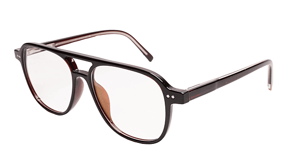 Soigné Unisex Large Square Spectacle Frame.Brown