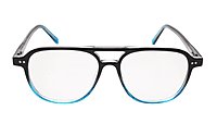 Soigné Unisex Large Square Spectacle Frame.Black&Blue Color