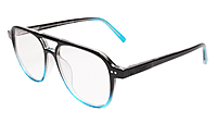 Soigné Unisex Large Square Spectacle Frame.Black&Blue Color