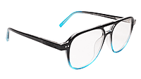 Soigné Unisex Large Square Spectacle Frame.Black&Blue Color