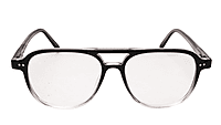 Soigné Unisex Large Square Spectacle Frame.Black&Transparent