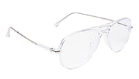 Soigné Unisex Aviator Spectacle Frame.Transparent&Silver-Large