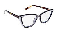 Soigné Female Large Cat Eye Spectacle Frame.Multicolor Frame