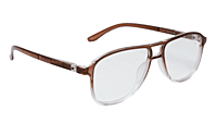 Soigné Unisex Aviator Spectacle Frame.Brown&Transparent-Large