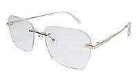 Soigné Unisex Large Rectangular Rimless Spectacle Frame.Goiden