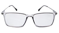 Soigné Unisex Rectangular Spectacle Frame.Light Gray&Silver-Large