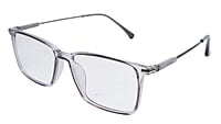 Soigné Unisex Rectangular Spectacle Frame.Light Gray&Silver-Large