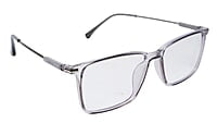 Soigné Unisex Rectangular Spectacle Frame.Light Gray&Silver-Large