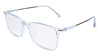 Soigné Unisex Rectangular Spectacle Frame.Light Blue&Silver-Large