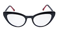 Soigné Female Large Cat Eye Spectacle Frame.Black Color Rim