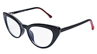 Soigné Female Large Cat Eye Spectacle Frame.Black Color Rim