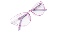 Soigné Female Large Cat Eye Spectacle Frame.See Through Pink Rim Soigné Female Large Cat Eye Spectacle Frame.See Through Pink Rim
