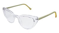 Soigné Female Large Cat Eye Spectacle Frame.Transparent Rim