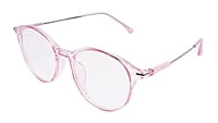 Soigné Female Round Large Spectacle Frame.See Through Pink&Silver Soigné Female Round Large Spectacle Frame.See Through Pink&Silver