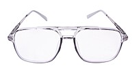 Soigné Unisex Aviator Spectacle Frame.Gray&Silver-Large Soigné Unisex Aviator Spectacle Frame.Gray&Silver-Large