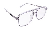 Soigné Unisex Aviator Spectacle Frame.Gray&Silver-Large Soigné Unisex Aviator Spectacle Frame.Gray&Silver-Large
