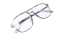 Soigné Unisex Aviator Spectacle Frame.Gray&Silver-Large Soigné Unisex Aviator Spectacle Frame.Gray&Silver-Large