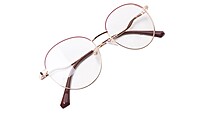 Soigné Unisex Medium Round Spectacle Frame.Golden&Brown Soigné Unisex Medium Round Spectacle Frame.Golden&Brown